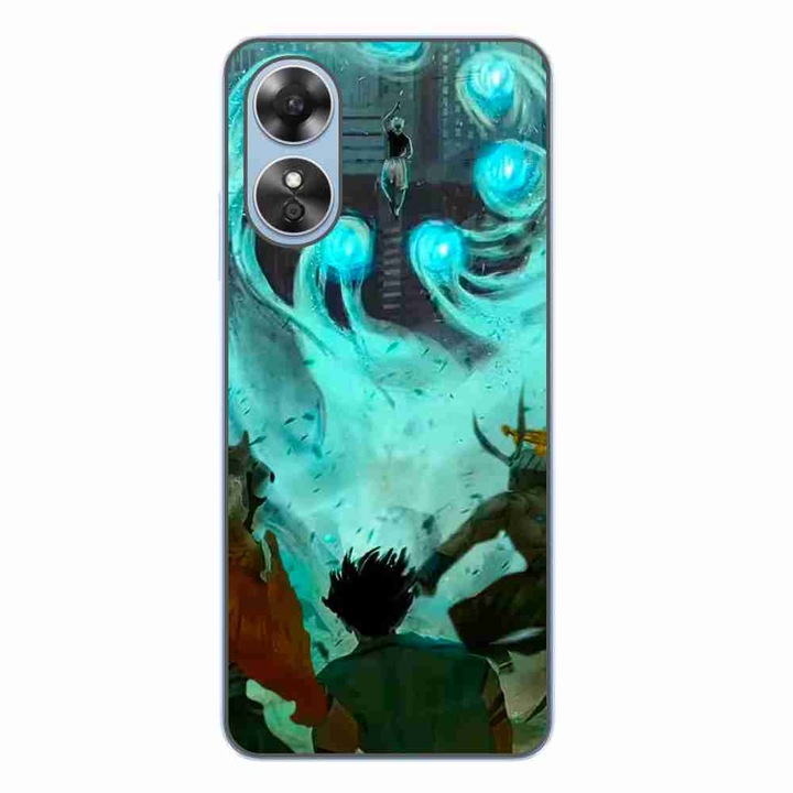 Кейс, съвместим с Oppo A17 Silicone Gel Tpu Model Satoru vs Sukuna