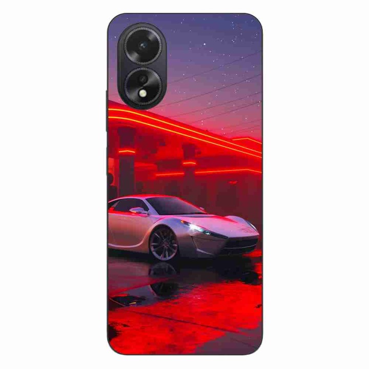 Husa compatibila cu Oppo A18 4G Silicon Gel Tpu Model Future Car