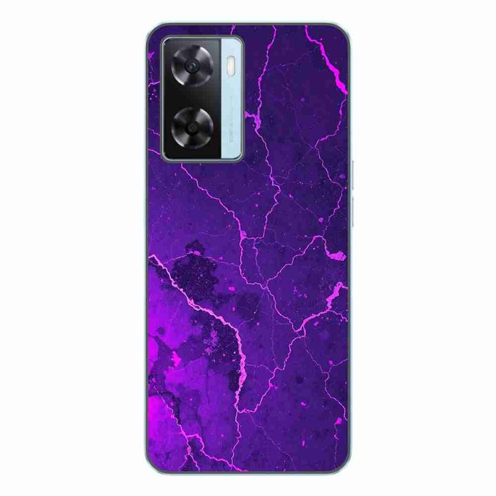 A tok kompatibilis az Oppo A57s Silicone Gel Tpu Pattern Ultraviolet Marble Glow termékkel