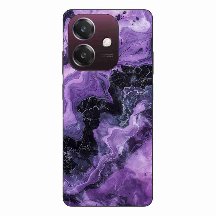 Husa compatibila cu Oppo A60 5G Silicon Gel Tpu Model Abstract Purple Marble