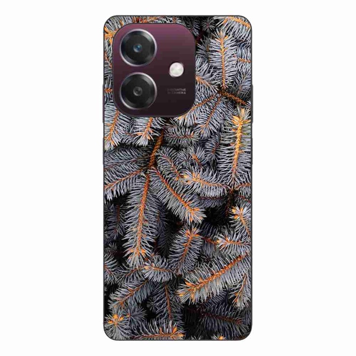 Husa compatibila cu Oppo A40 Silicon Gel Tpu Model Crengi de Brad