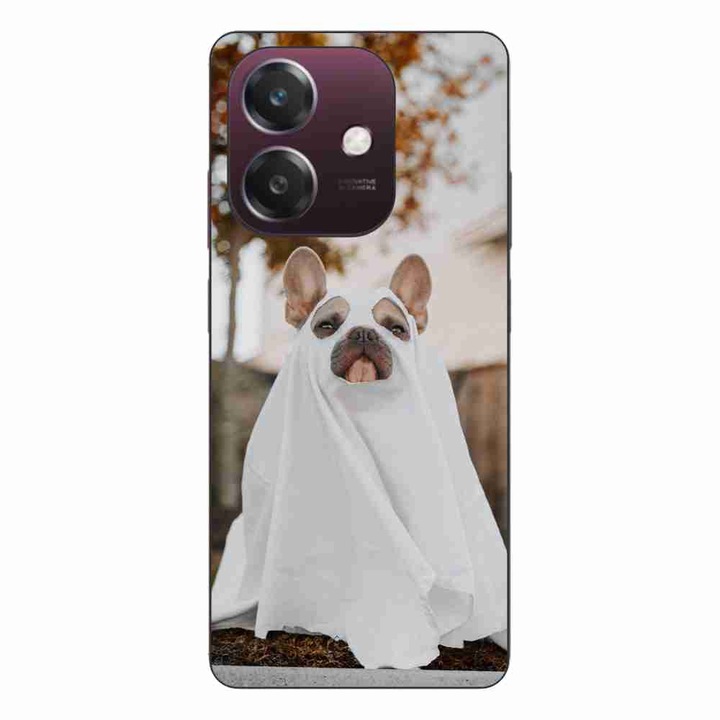 Husa compatibila cu Oppo A40 Silicon Gel Tpu Model Halloween Catel Costum Fantoma