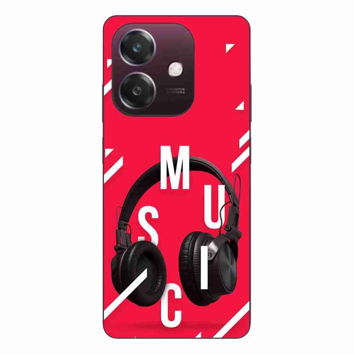 Husa compatibila cu Oppo A40 Silicon Gel Tpu Model Music Headphones