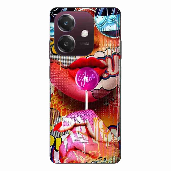 Husa compatibila cu Oppo A40 Silicon Gel Tpu Model Pop Art Lolipop
