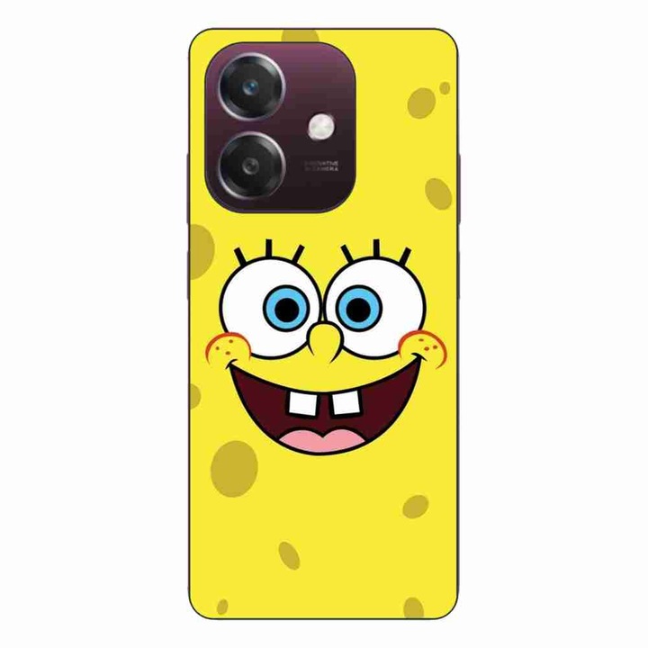 Husa compatibila cu Oppo A40 Silicon Gel Tpu Model Spongebob Happy