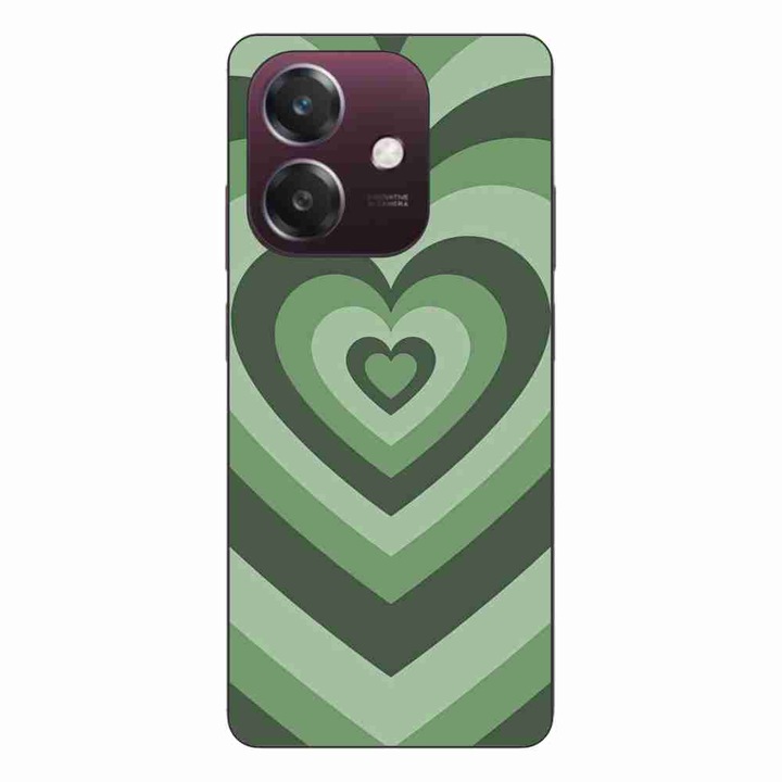 Husa compatibila cu Oppo A40 Silicon Gel Tpu Model Powerpuff Girls Heart Green