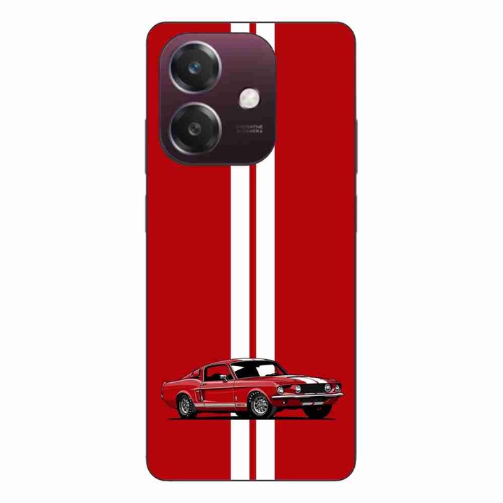 Husa compatibila cu Oppo A40 Silicon Gel Tpu Model Red Mustang