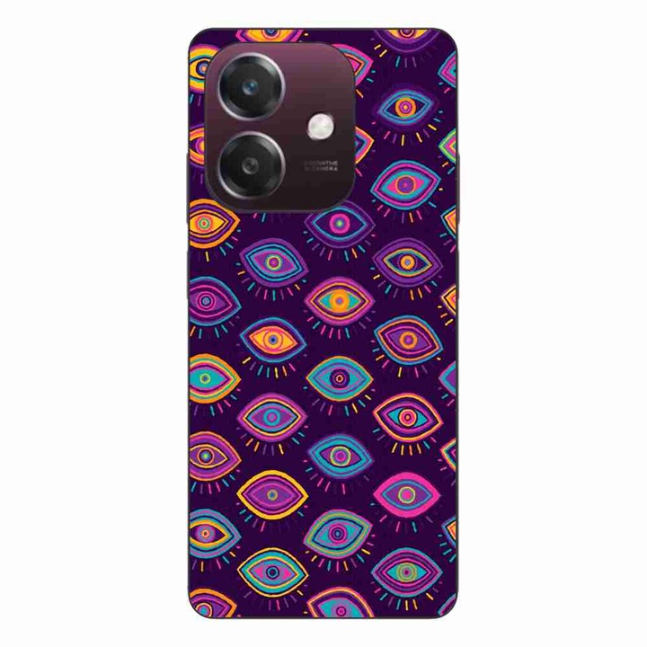 Husa compatibila cu Oppo A40 Silicon Gel Tpu Model Tribal Eyes