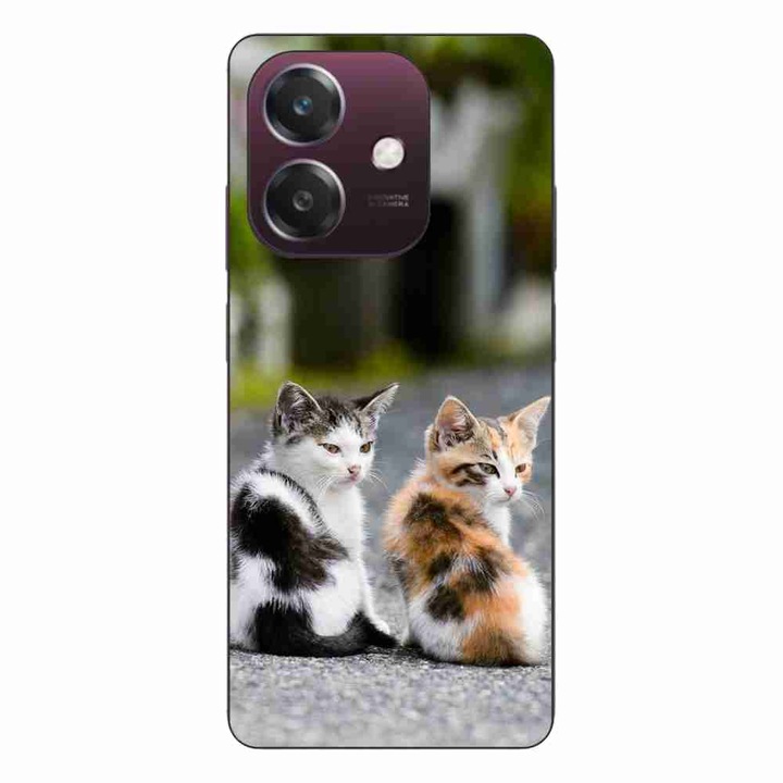 Калъф, съвместим с Oppo A60 5G Silicone Gel Tpu Pattern Kitties
