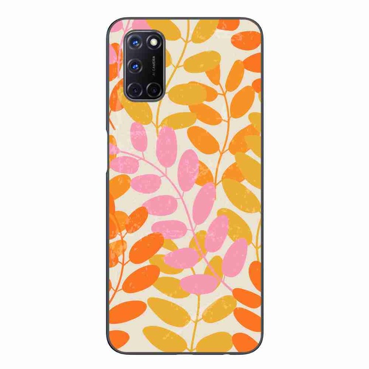 Husa compatibila cu Oppo A72 Silicon Gel Tpu Model Summer Leaves