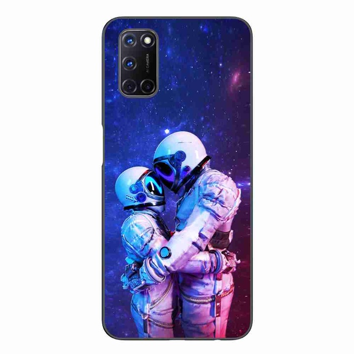 Husa compatibila cu Oppo A72 Silicon Gel Tpu Model Astronauts Couple