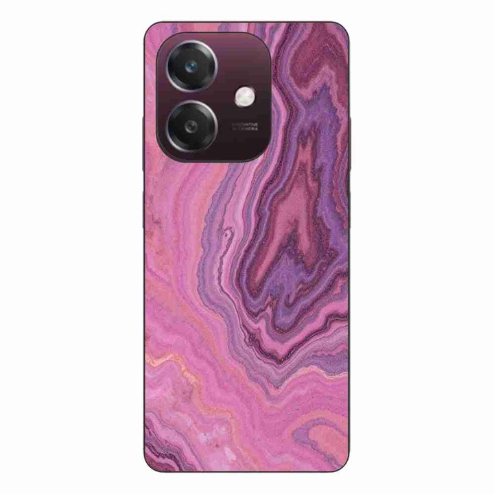 Husa compatibila cu Oppo A40 Silicon Gel Tpu Model Pink Quartz Marble