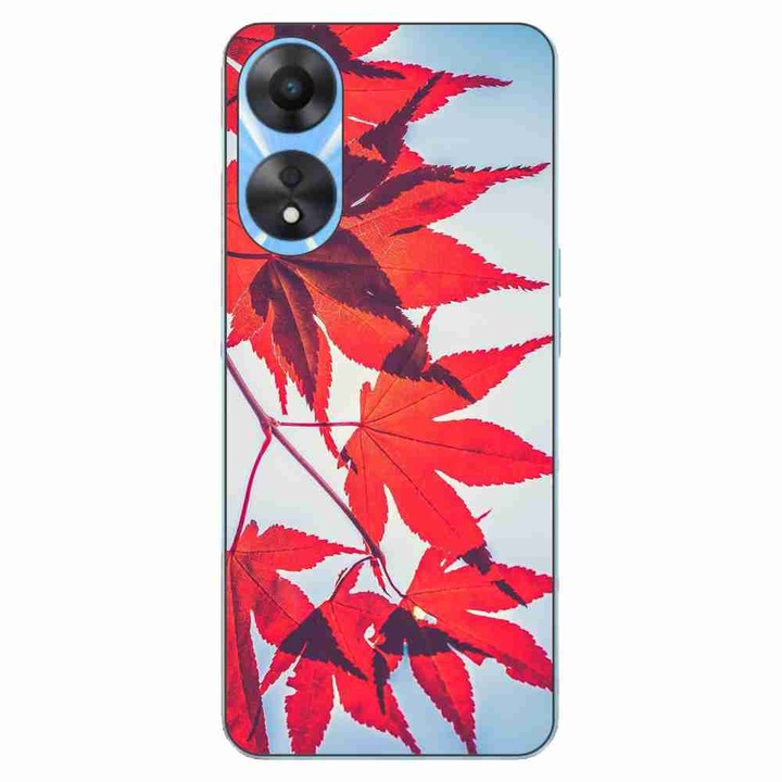 Husa compatibila cu Oppo A78 4G (CPH2565) Silicon Gel Tpu Model Frunze de toamna
