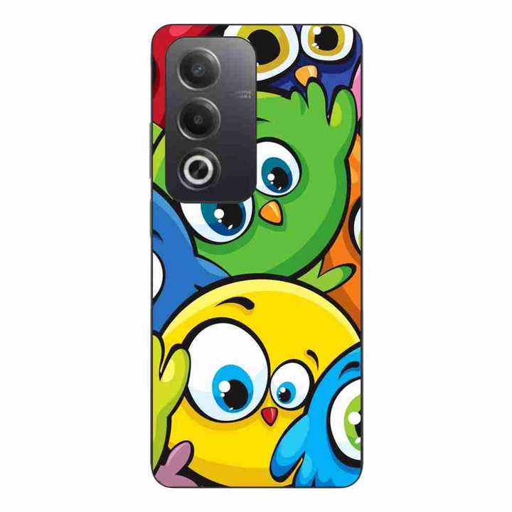 Калъф, съвместим с Oppo A80 Silicone Gel Tpu Colorful Owl Pattern