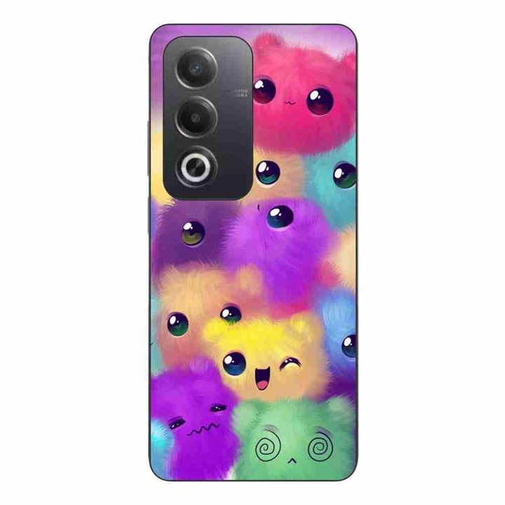 Калъф, съвместим с Oppo A80 Silicone Gel Tpu Colorful Fluffy Pattern