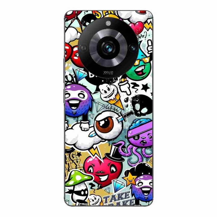 Калъф, съвместим с Realme 11 Pro, Pro + Silicone Gel Tpu Pattern Pop Art Graffiti