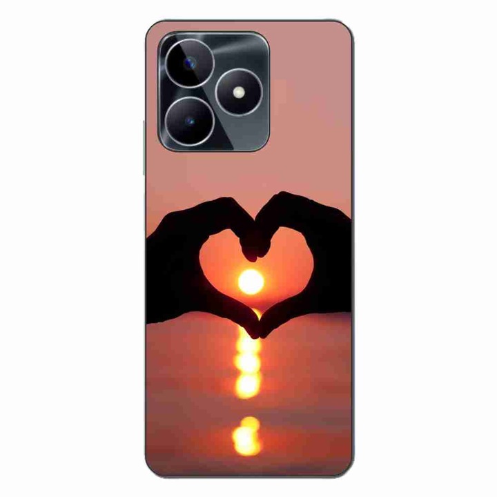 Калъф, съвместим с Realme C53 Silicone Gel Tpu Pattern Glow of Love