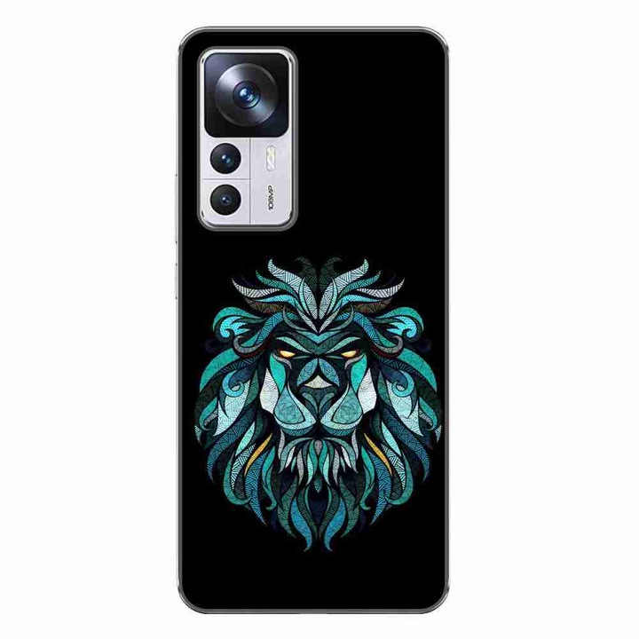 Калъф, съвместим с Xiaomi 12T, 12T Pro Silicon Gel Tpu Pattern Abstract Lion