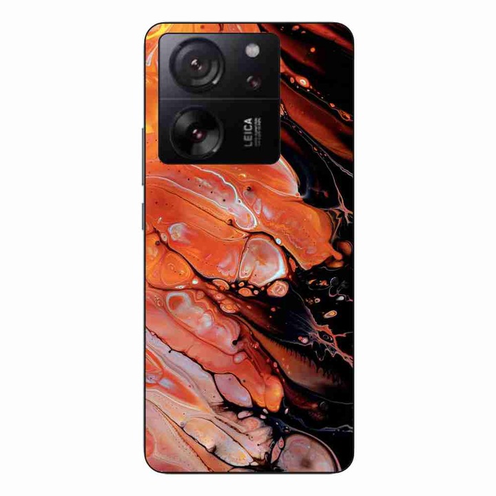 Husa compatibila cu Xiaomi 13T Silicon Gel Tpu Model Abstract Lava Flow