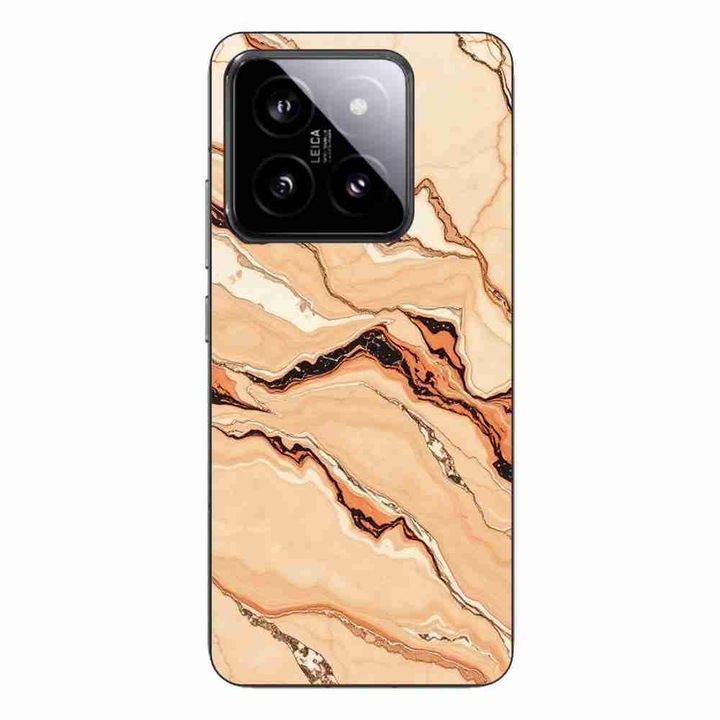 Husa compatibila cu Xiaomi 14 Silicon Gel Tpu Model Desert Stone Marble