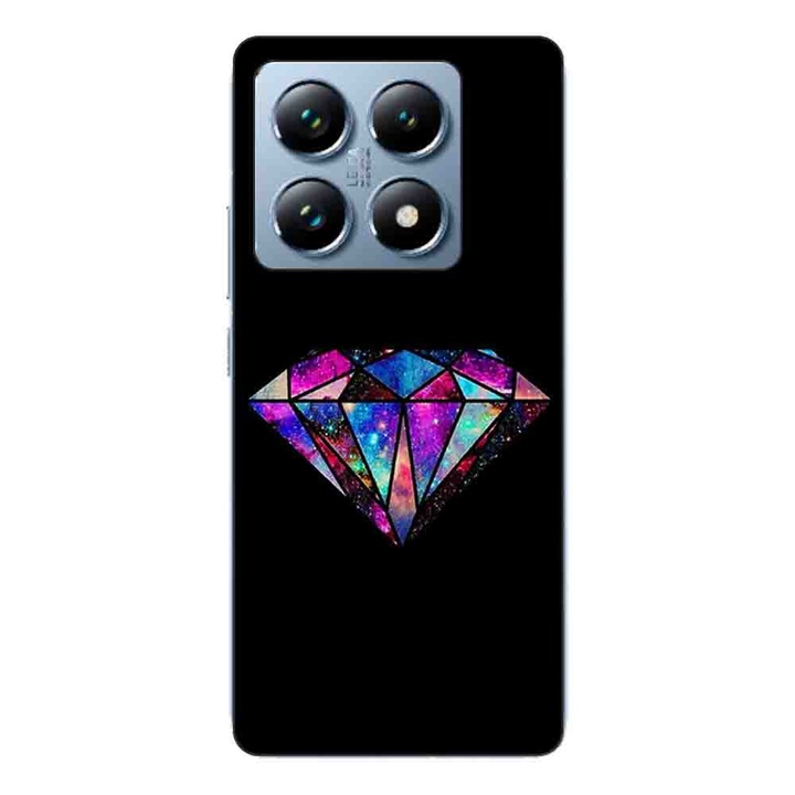 Кейс, съвместим с Xiaomi 14T Pro Silicon Gel Tpu Модел Diamond Black