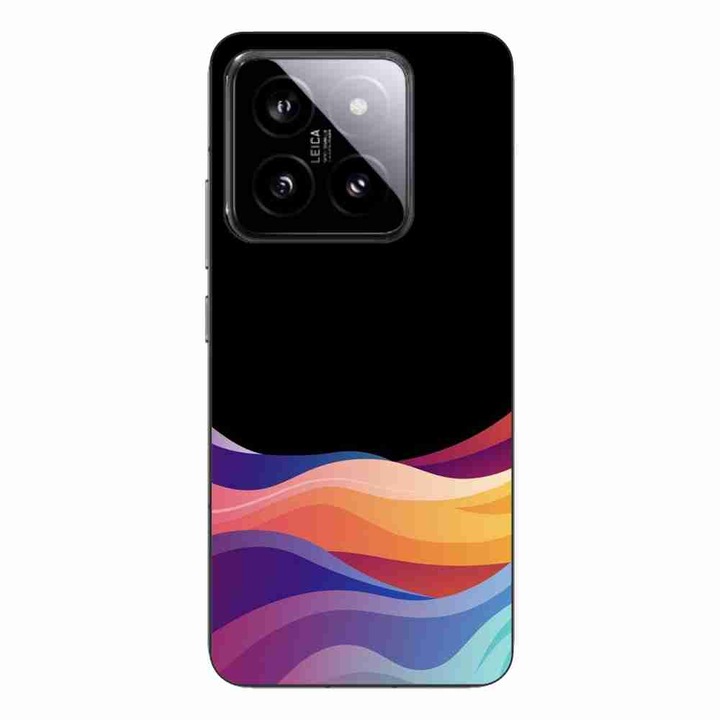 Husa compatibila cu Xiaomi 14 Silicon Gel Tpu Model Neon Waves