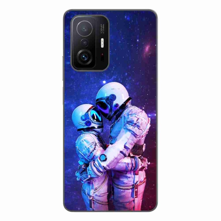 Калъф, съвместим с Xiaomi Mi 11T, Mi 11T Pro Silicon Gel Tpu Модел Astronauts Couple