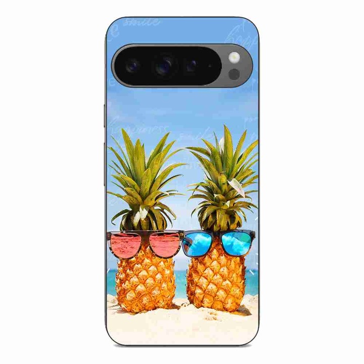 Husa compatibila cu Google Pixel 9 Pro XL Silicon Gel Tpu Model Beach Pinneaples