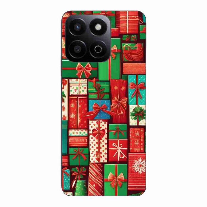 Husa compatibila cu Honor 200 Smart Silicon Gel Tpu Model Xmas Gifts Pattern