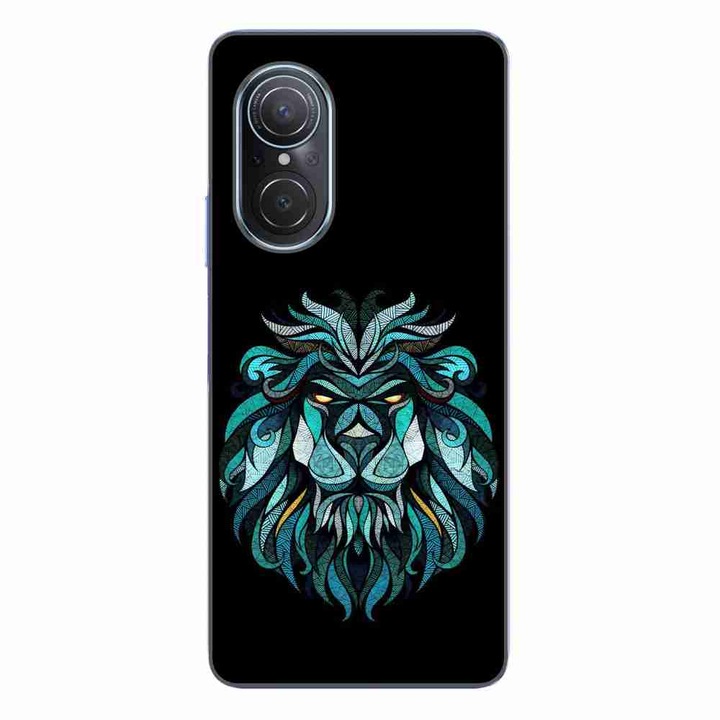 Кейс, съвместим с Huawei Nova 9 SE Silicone Gel Tpu Pattern Abstract Lion