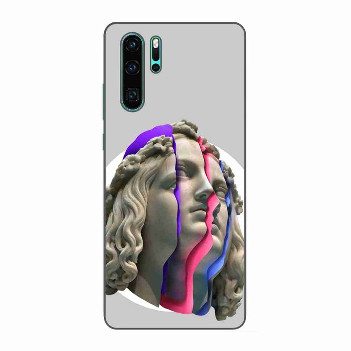 Калъф, съвместим с Huawei P30 Pro Silicone Gel Tpu Model Neon Ruins