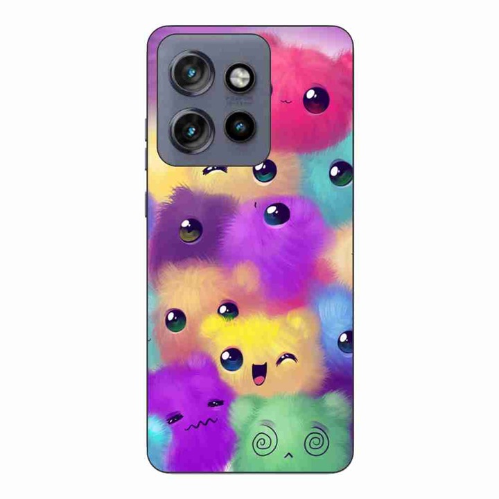 Husa compatibila cu Motorola Edge 50 Neo Silicon Gel Tpu Model Pufosi Colorati