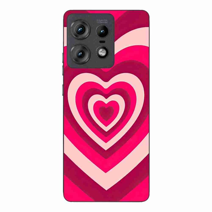Husa compatibila cu Motorola Edge 50 Pro Silicon Gel Tpu Model Powerpuff Girls Heart Deep Pink