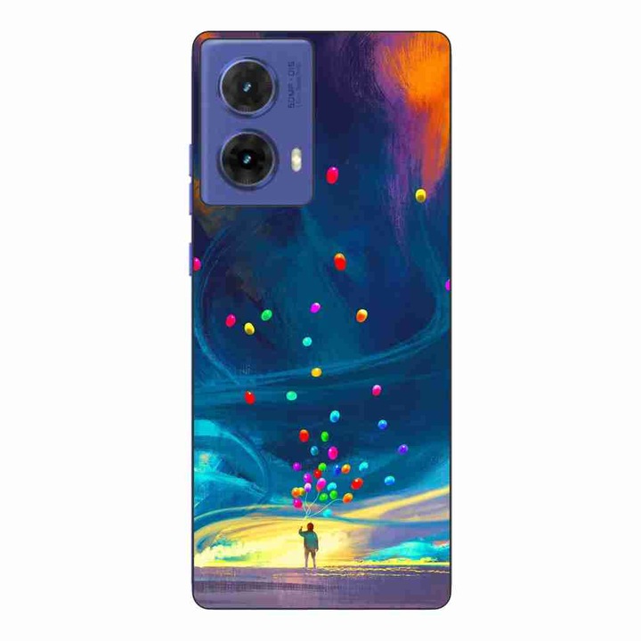 Калъф, съвместим със силиконов гел Tpu Universe Balloons Pattern на Motorola Moto G85