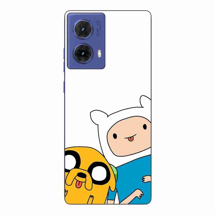 Калъф, съвместим с Motorola Moto G85 Silicon Gel Tpu Модел Finn and Jake Tongues