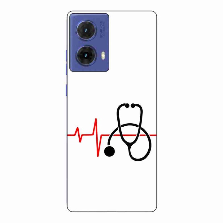 Кейс, съвместим с Motorola Moto G85 Silicone Gel Tpu Pattern Puls Doctor