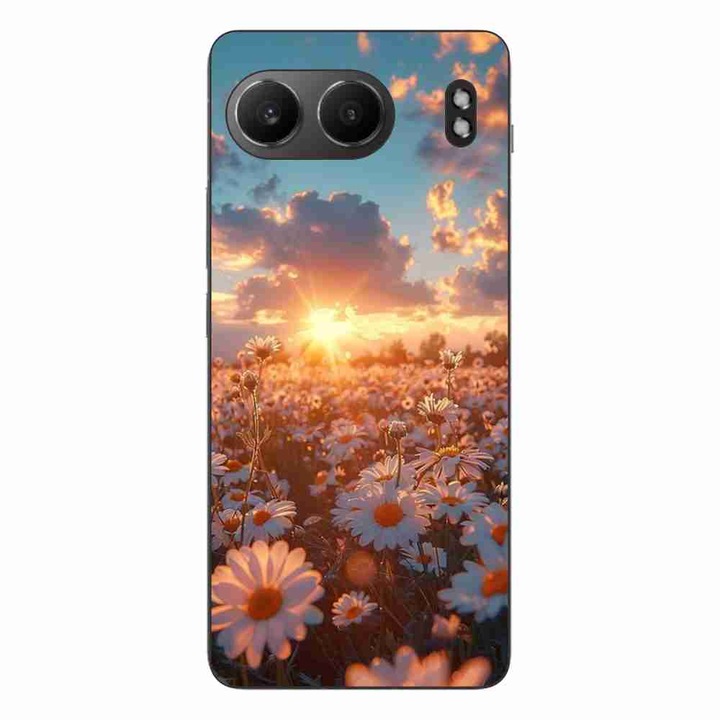 Tok kompatibilis a OnePlus Nord 4 szilikongél Tpu virágos napkelte mintával