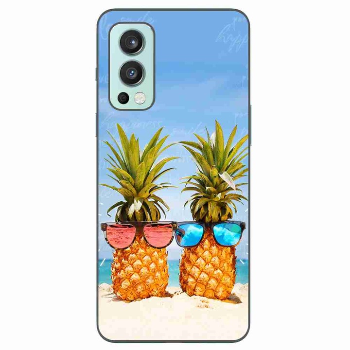 Калъф, съвместим с модел OnePlus Nord 2 Silicone Gel Tpu Beach Pinneaples