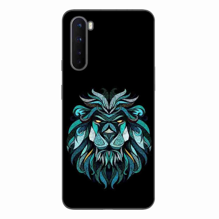 Husa compatibila cu OnePlus Nord Silicon Gel Tpu Model Abstract Lion