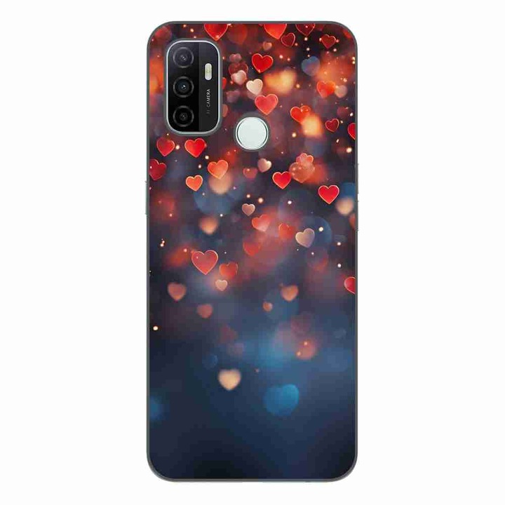 Калъф, съвместим с Oppo A53 Silicone Gel Tpu Pattern Valentines Cards Vintage