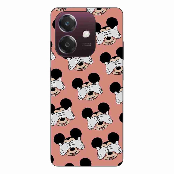 Husa compatibila cu Oppo A40 Silicon Gel Tpu Model Mickey Pattern Peek A Boo