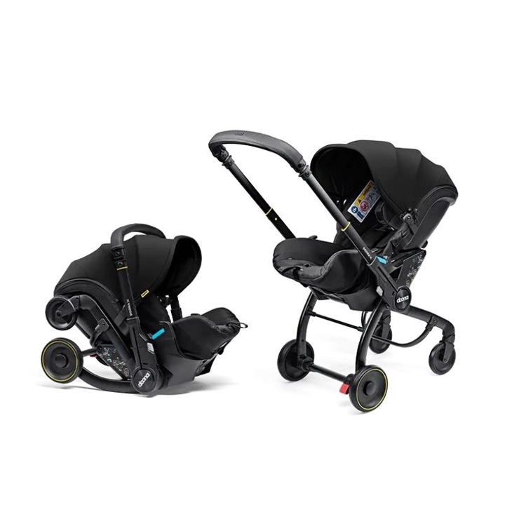 Carucior Doona, 3 pozitii inclinare, negru, 44x72.3x45.6cm