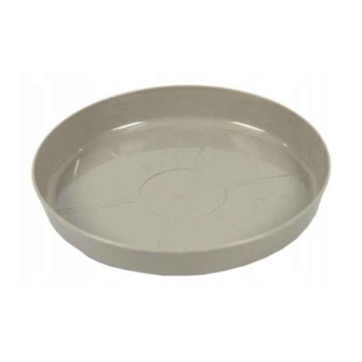 Farfurie pentru ghiveci Lamela taupe 23,4x3,4cm, plastic
