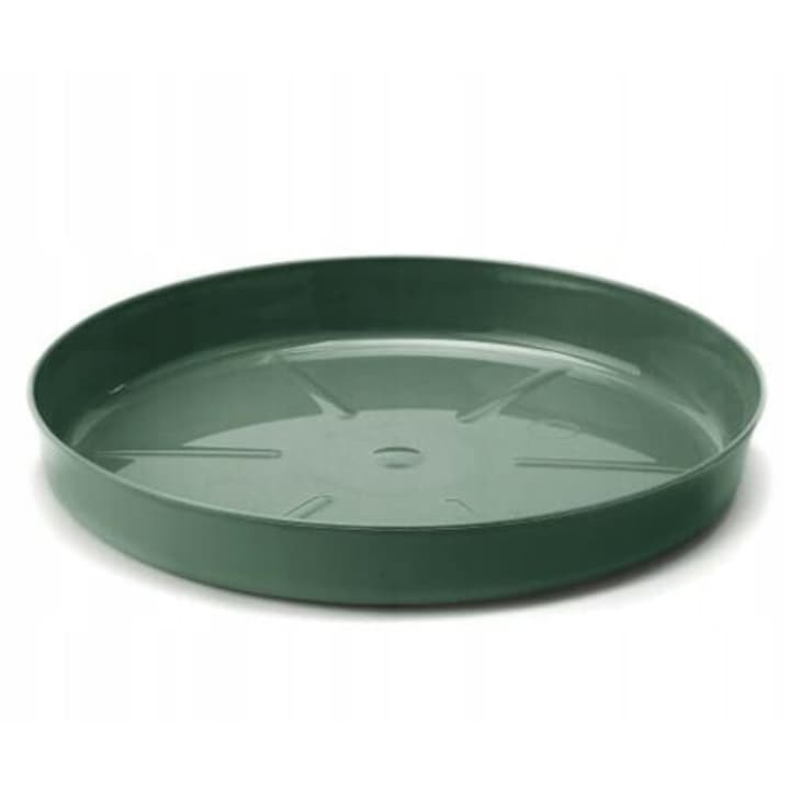 Suport pentru ghiveci Lamela, Plastic, verde, 12,6cm x 1,8cm