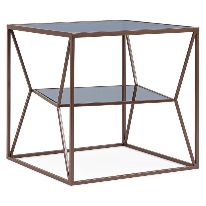 Masuta otel maro coin sticla Hydra 45x45x45 cm