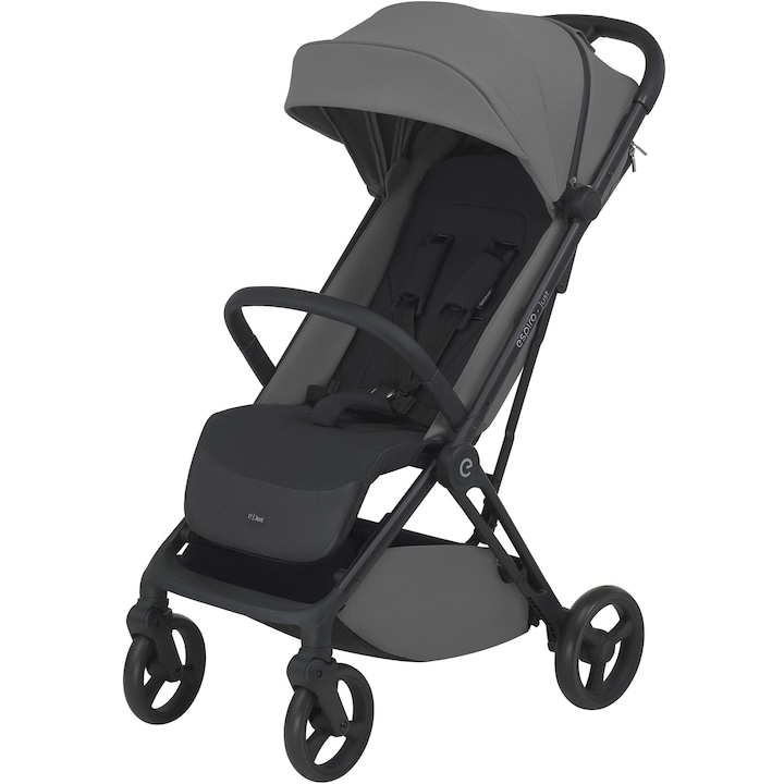 Детска количка Espiro Just, 8,3 кг, система за автоматично сгъване, цвят Graphite Berry, размери 104,5x88x53,5cm