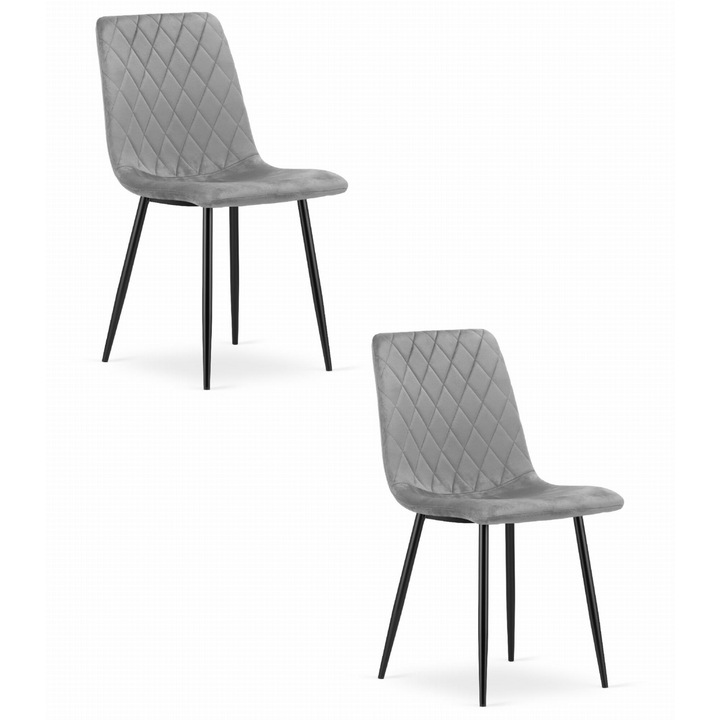 Комплект 2 стола OSKAR, TURIN, светлосив, 44.5x53x88.5см