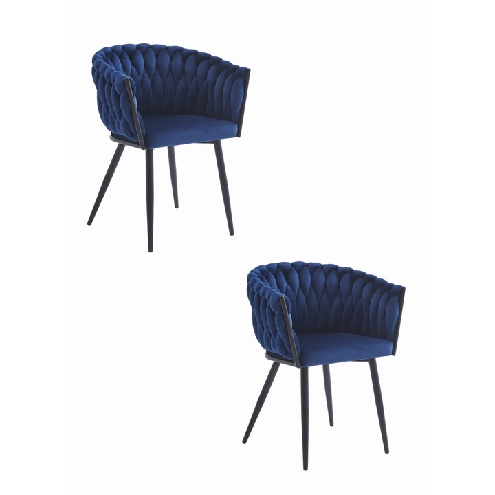 Комплект 2 стола Leobert, ORION, кадифе/метал, 55x61x79см