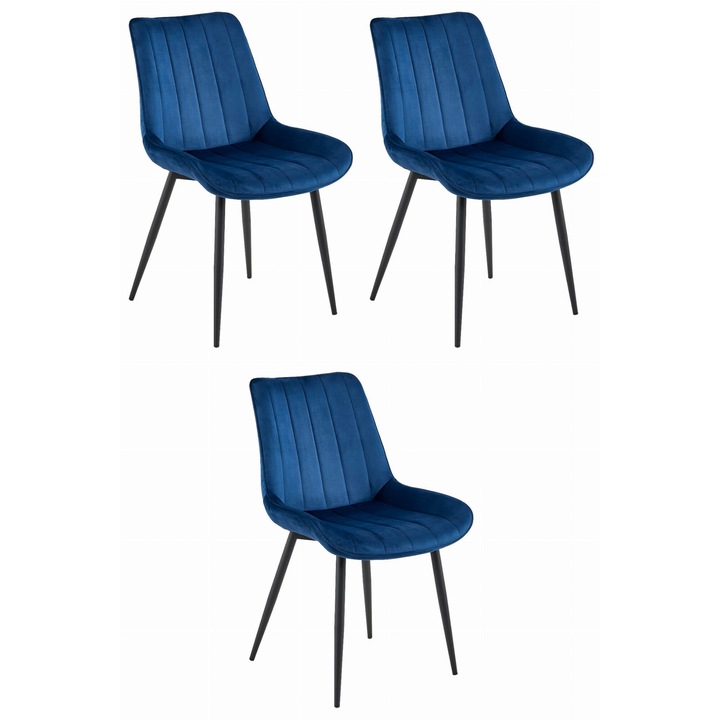 3 db SOSA szék készlet, OSKAR, modern design, gránát, 88x54x59,5cm