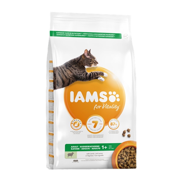 Hrana uscata pentru pisici IAMS Vitality, Adult, Miel, 10kg